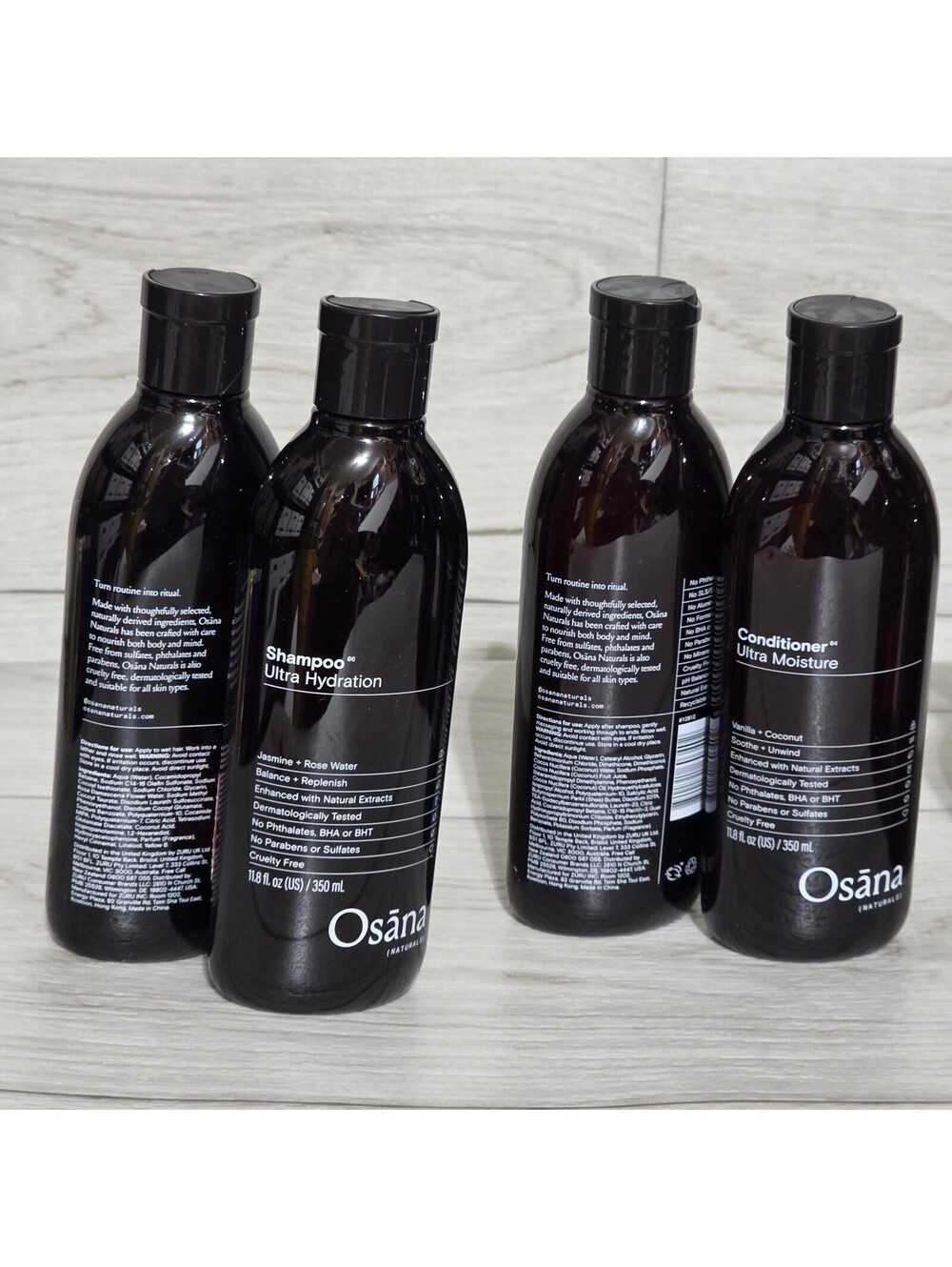 Osana Ultra Hydration Shampoo and Ultra Moisture Conditioner Set 11.8 fl oz 4 pc